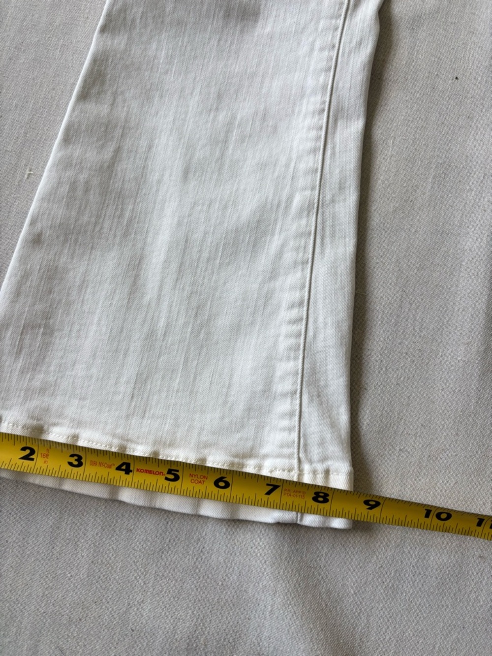 FRAME Le Bardot Crop Flare Jeans White Blanc Mid Rise Size 25 - Picture 10 of 10